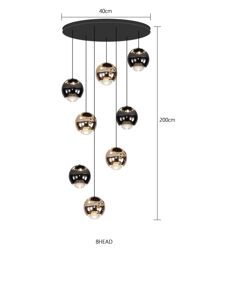 APEX Modern Luxury Glossy Ball Droplight Deco Lighting