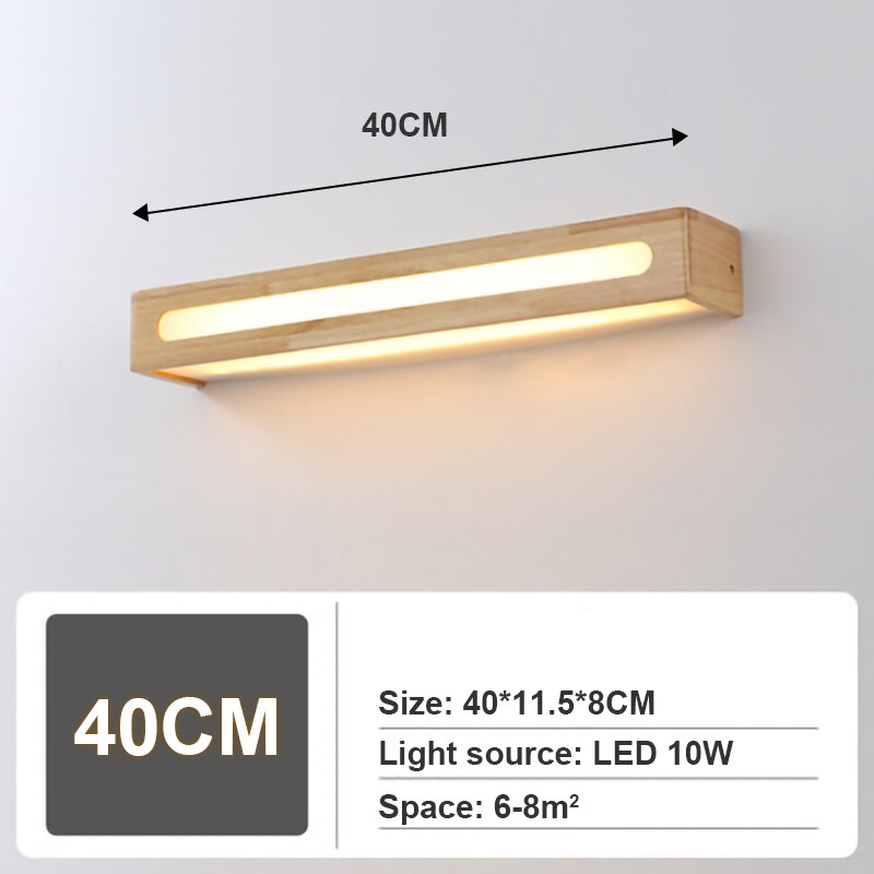 BAN Modern LED Nordic Mirror light wood Acrylic sconces