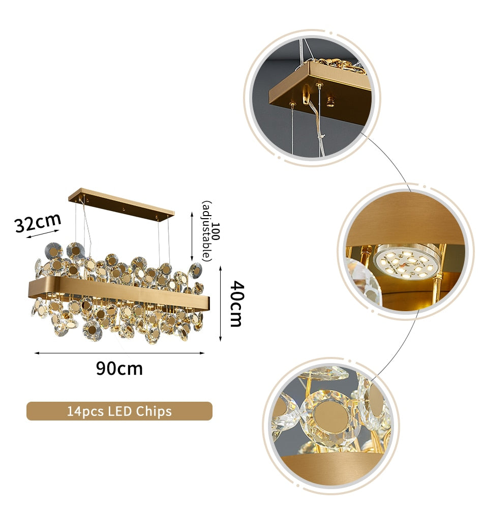 Ylk Zara Luxury Crystal Chandelier