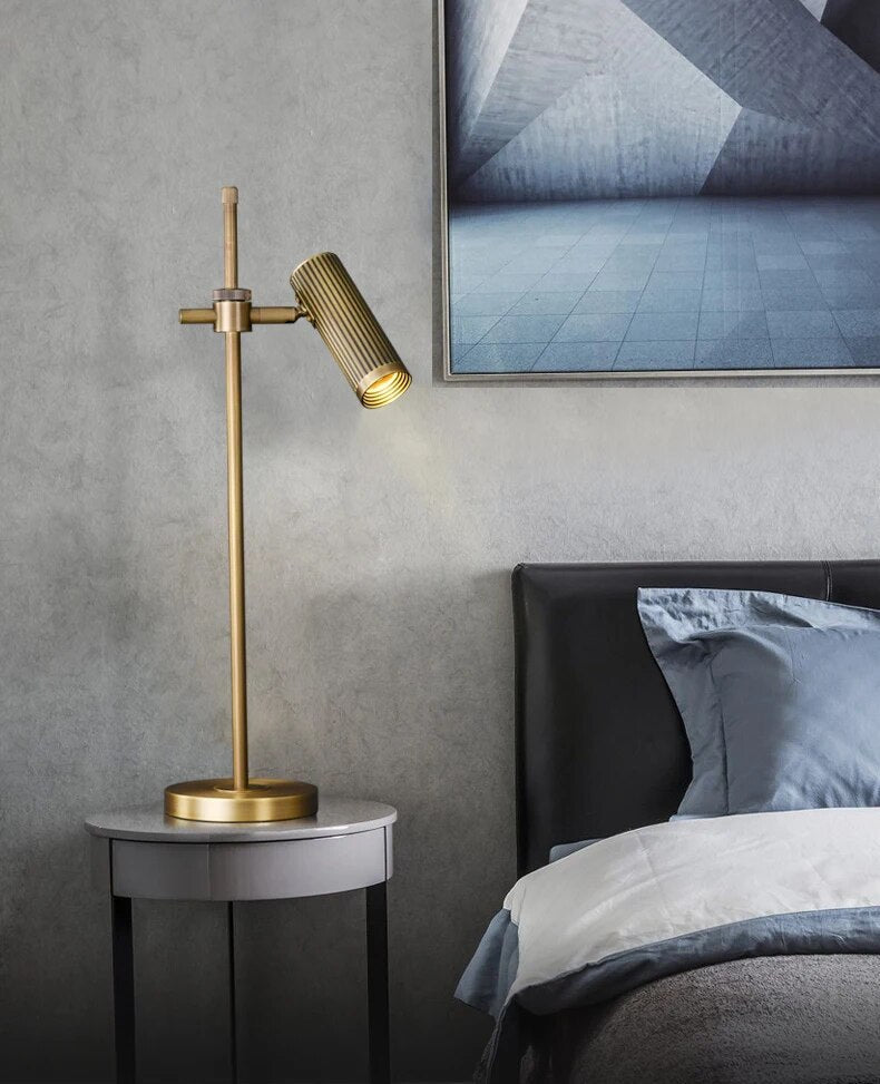 MH - All Copper Minimalist Vintage LED Table Lamp