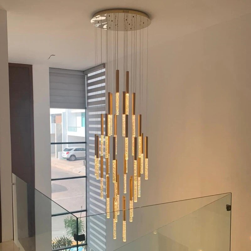 Ylk Touse Long Crystal Chandelier