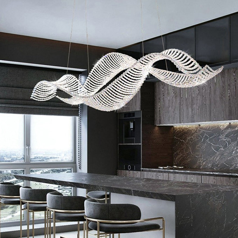 Ylk Large Wave Design Chandelier