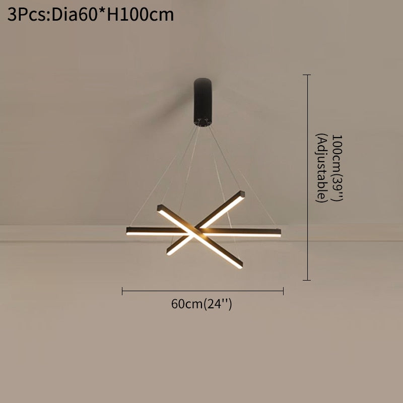 Ylk Black Luxury LED Chandelier