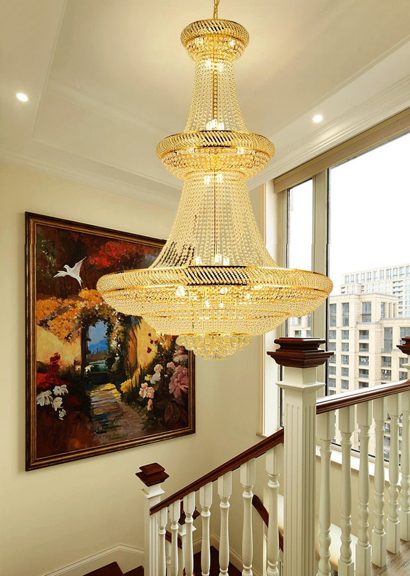Ylk Luxury Crystal Staircase Chandelier