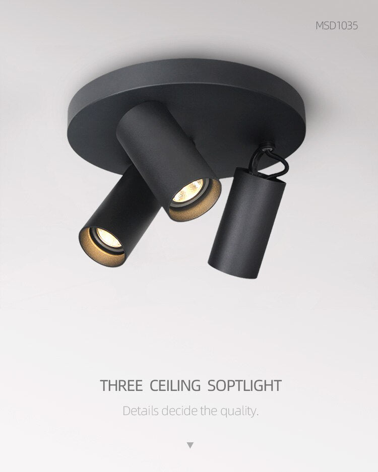 AiS LED Ceiling Light GU10 replaceable bulb directional Three-head Ceiling Spotlight
