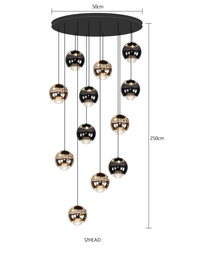 APEX Modern Luxury Glossy Ball Droplight Deco Lighting