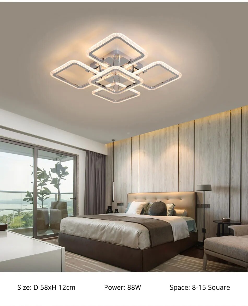 Qiyi Kaoli Chrome LED Chandelier