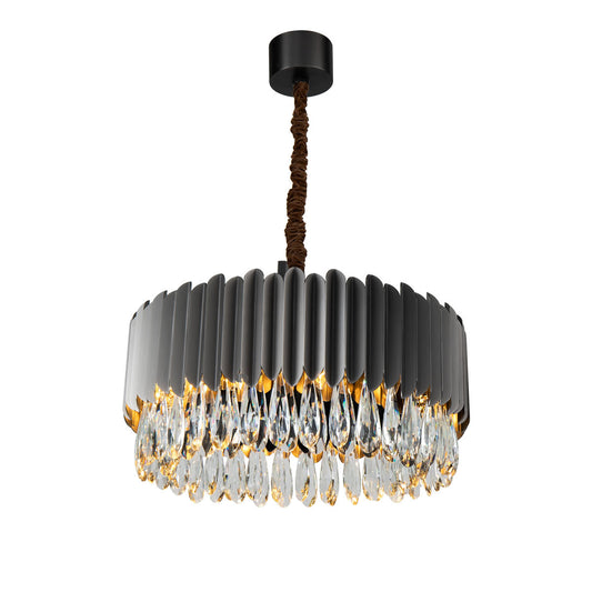 Ylk Black Crystal Chandelier Fixture