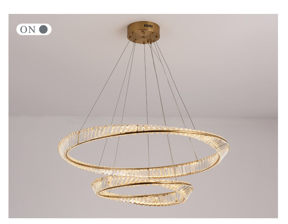 Ylk Mobius Ring Crystal Lamp