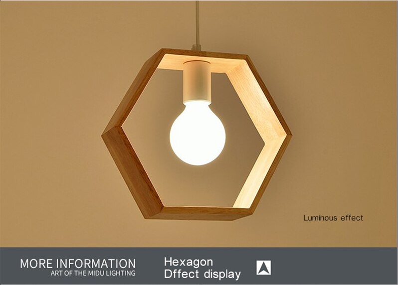 LYF 3-styles Nordic Pendant Creative Wooden Light