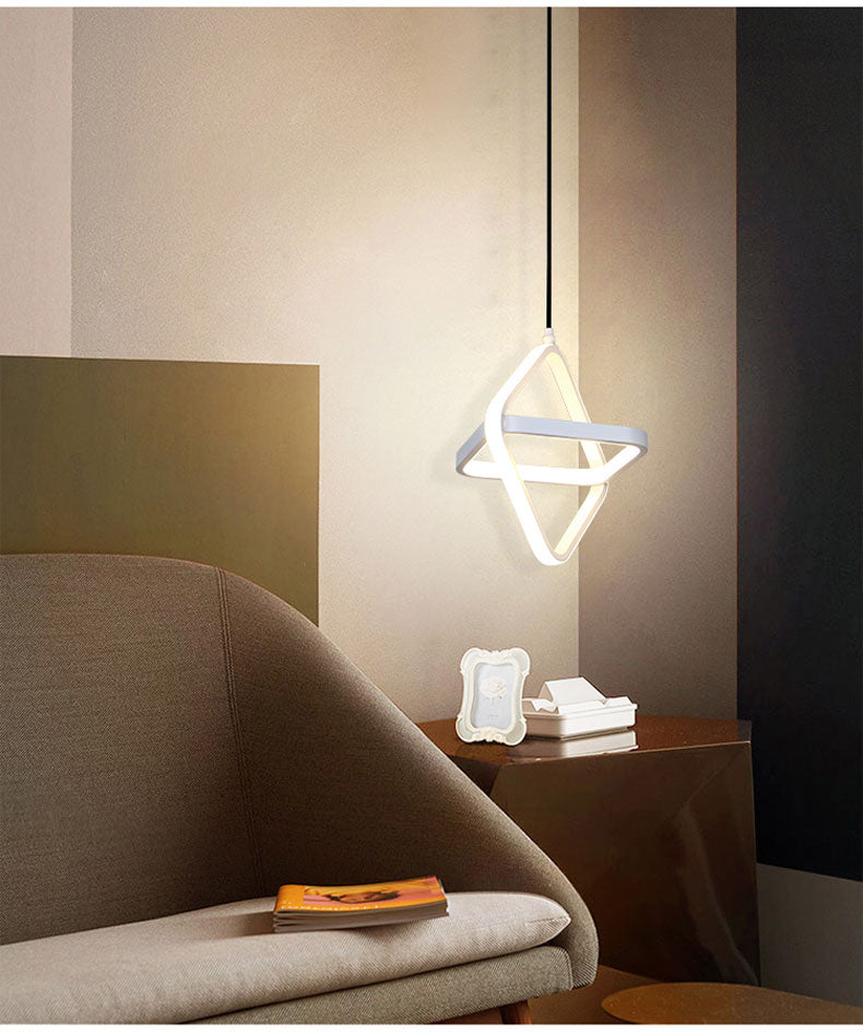 SERA Doble - Simple Modern LED Double Round Square Hanging Lamp