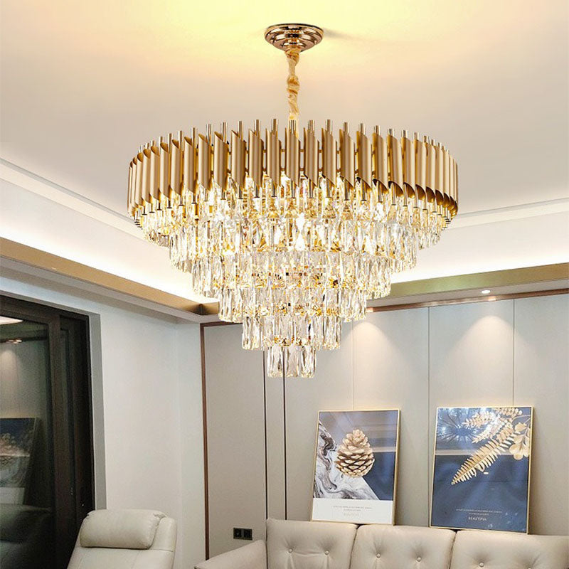Ylk Black/Gold Zivah Crystal Chandelier