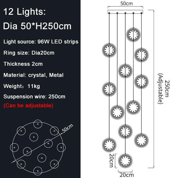Hexu - Modern Crystal Chandelier