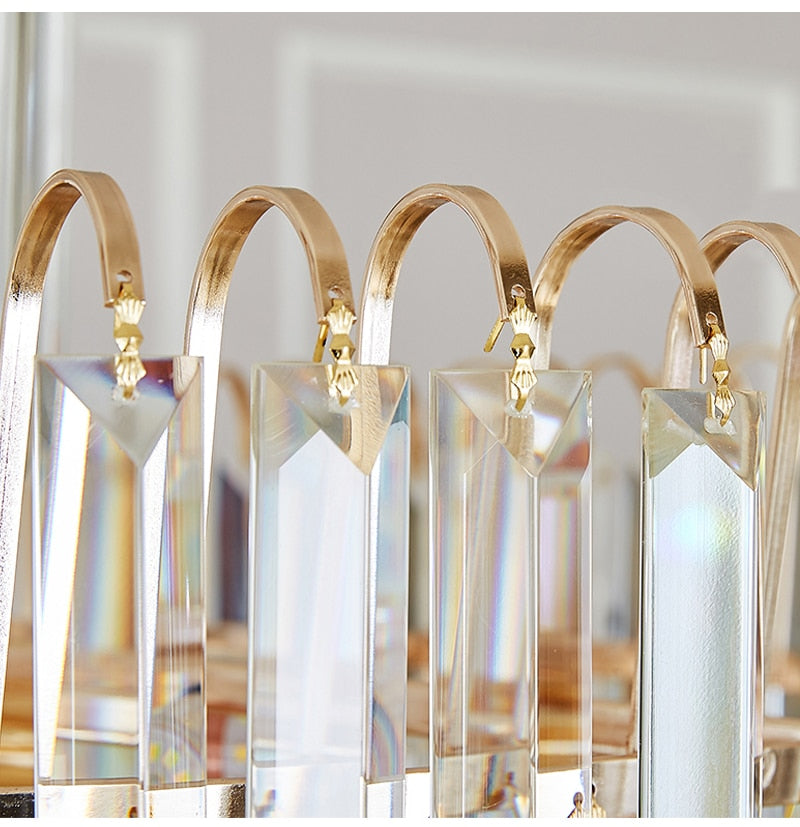 Ylk Long Spiral Crystal Chandelier