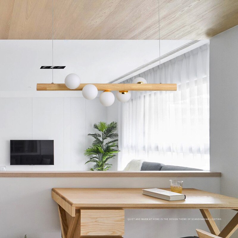 OUD Belphoebe Wood Modern Pendant Light Island Lighting