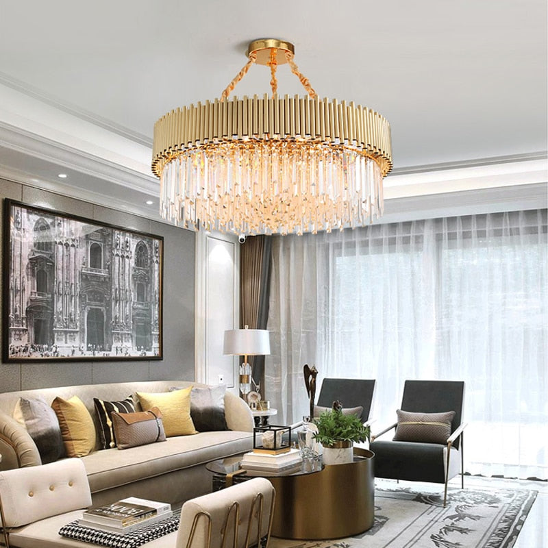 Ylk Talis Gold Crystal Chandelier