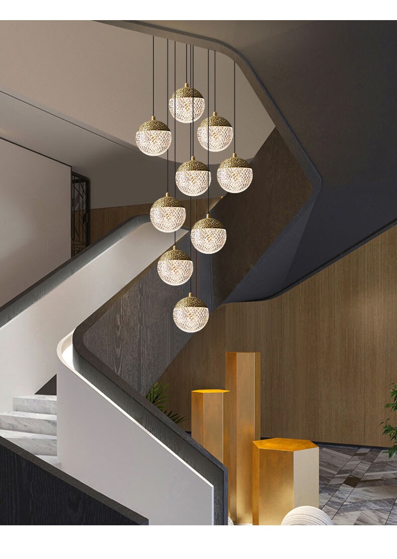 Lyf Round Ball Crystal Pendant Light