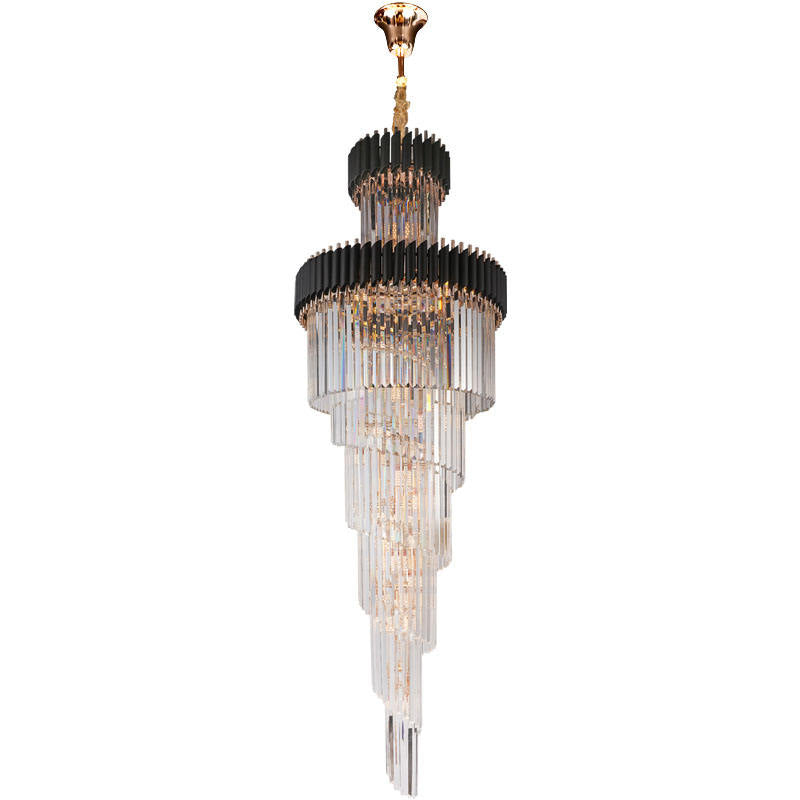 Ylk Ashton Black Spiral Chandelier