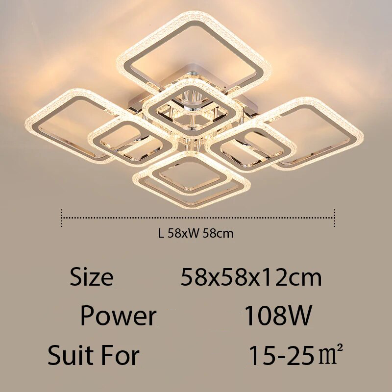 Qiyi Kaoli Chrome LED Chandelier