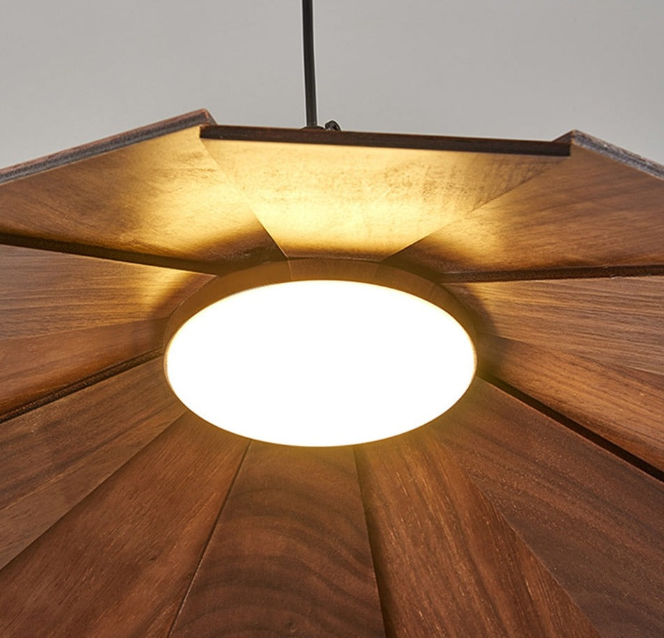 IIS LED Solid Wood Pendant Light Nordic Restaurant Bar Office Hanging lamp