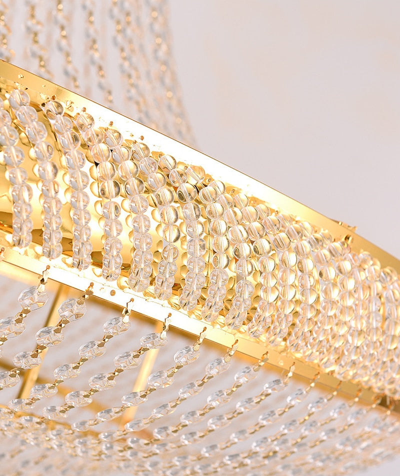 Ylk Luxury Crystal Staircase Chandelier