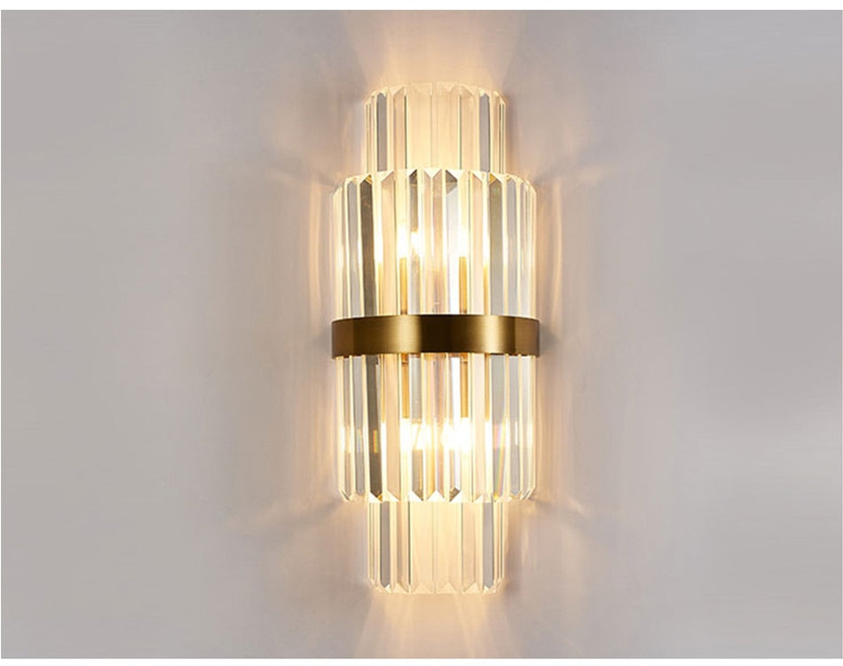 Ylk Modern Crystal Gold Wall Lamps