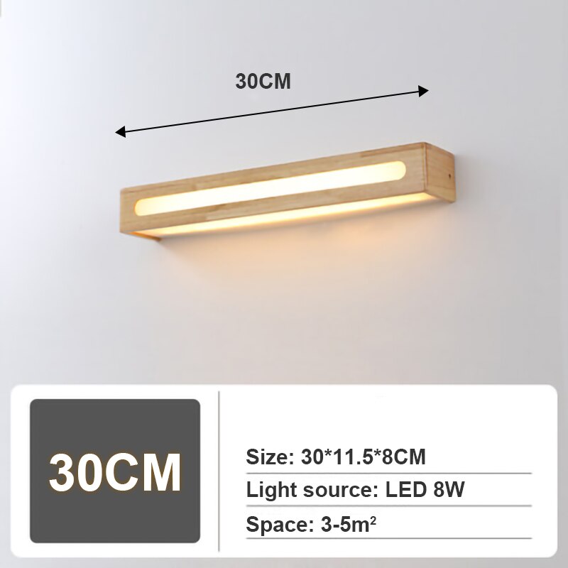 BAN Modern LED Nordic Mirror light wood Acrylic sconces