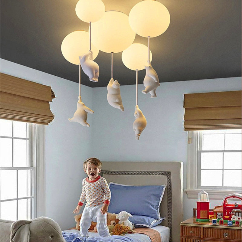 Ruben Bear Nursery Ceiling Light