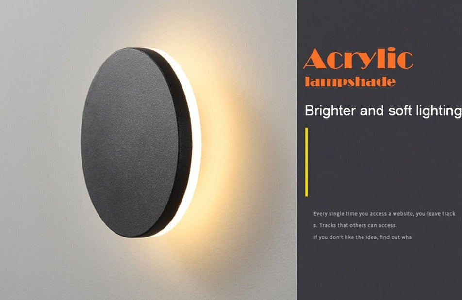 IIS Round/Square Modern IP65 Waterproof outdoor LED wall lamp