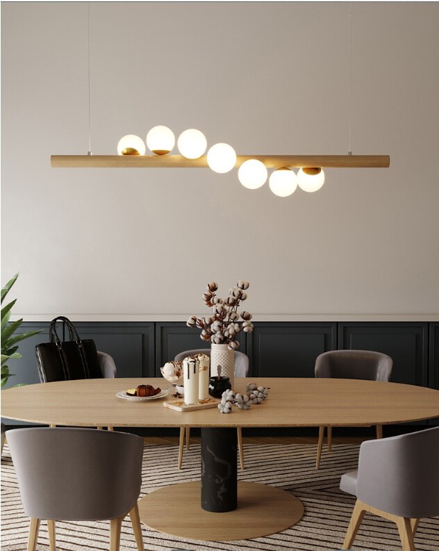 OUD Belphoebe Wood Modern Pendant Light Island Lighting