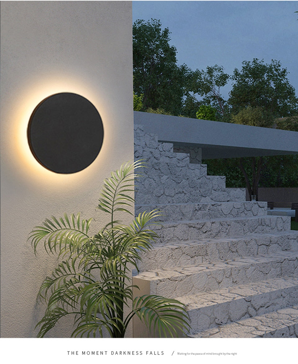 IIS Round/Square Modern IP65 Waterproof outdoor LED wall lamp