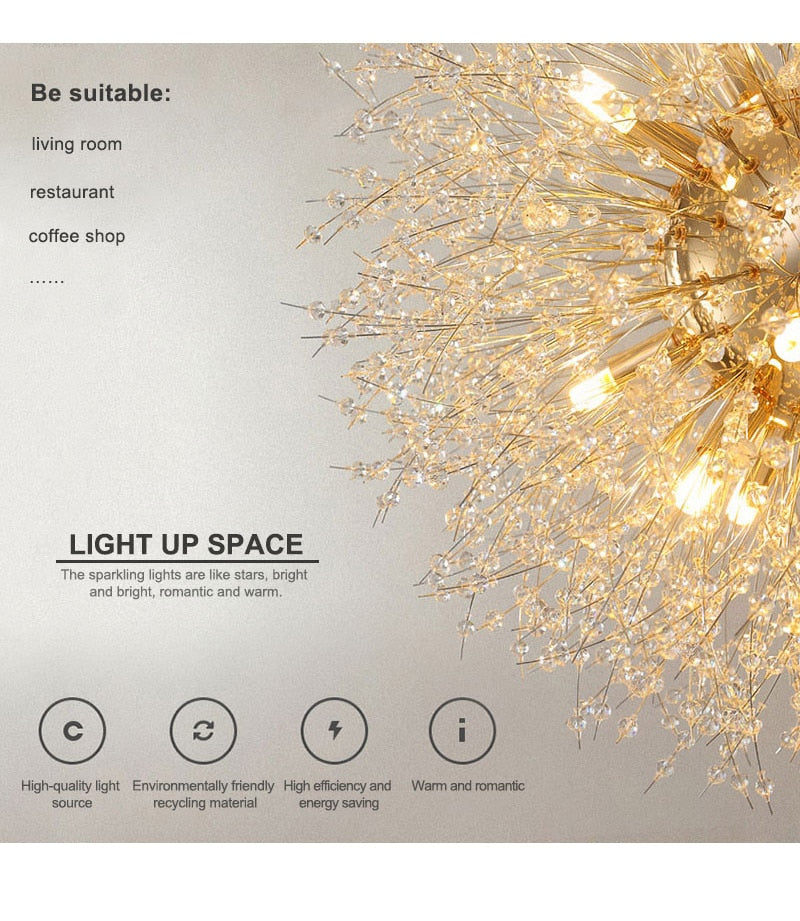 Lyf Firework Crystal Chandelier Lighting