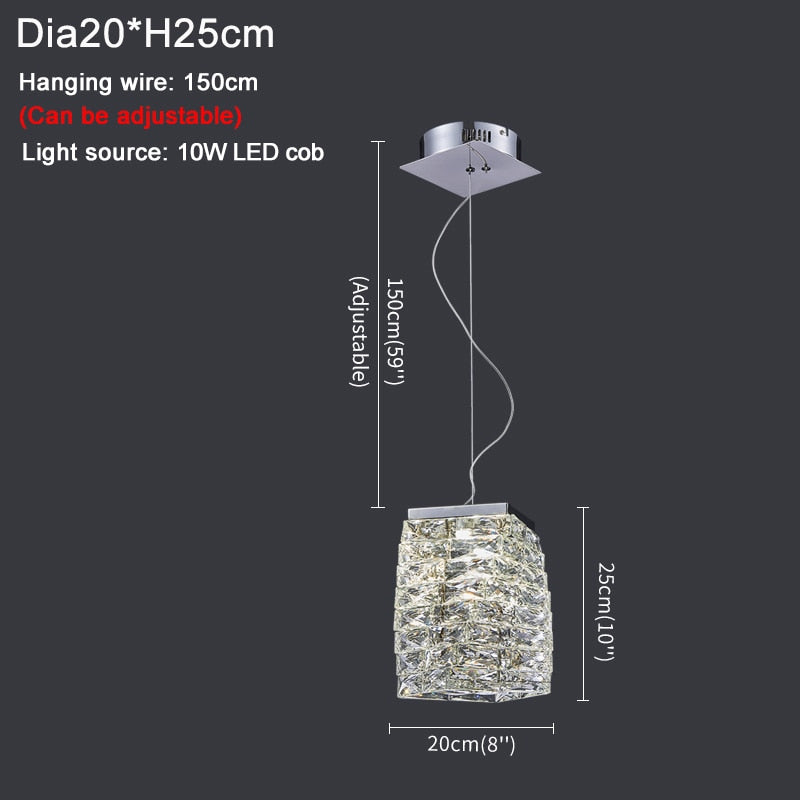 Ylk Estrella Modern Crystal Pendant Lamp