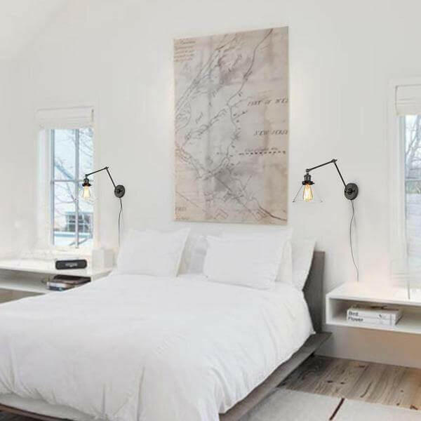 Jacqueline - Adjustable Bent Arm Glass Wall Lamp