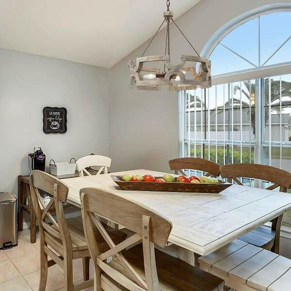 Jade - 3 Lights Farmhouse Wood Drum Candlestick