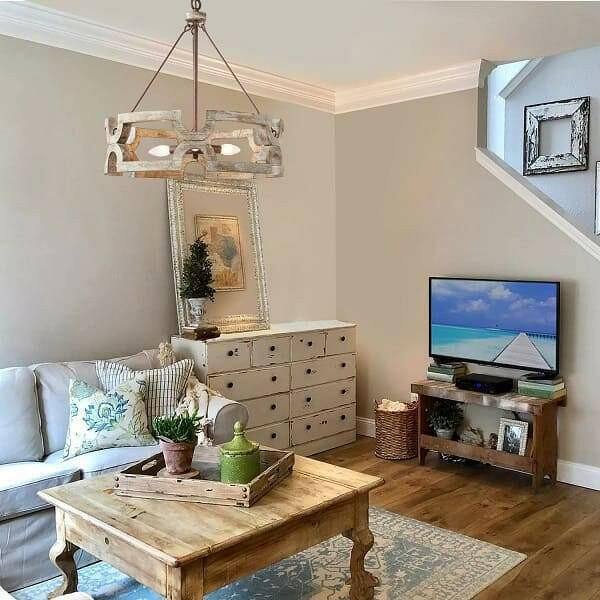 Jade - 3 Lights Farmhouse Wood Drum Candlestick