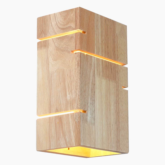 Wooden Wall Lamp Led Japandi Decor