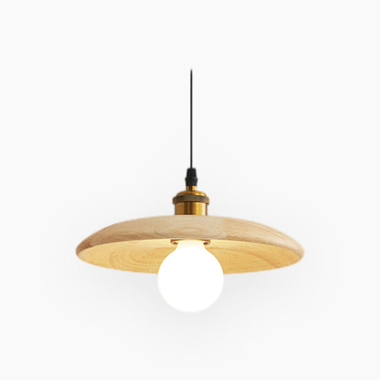Hanging Pendant Light Japandi for Dining Room, Wood