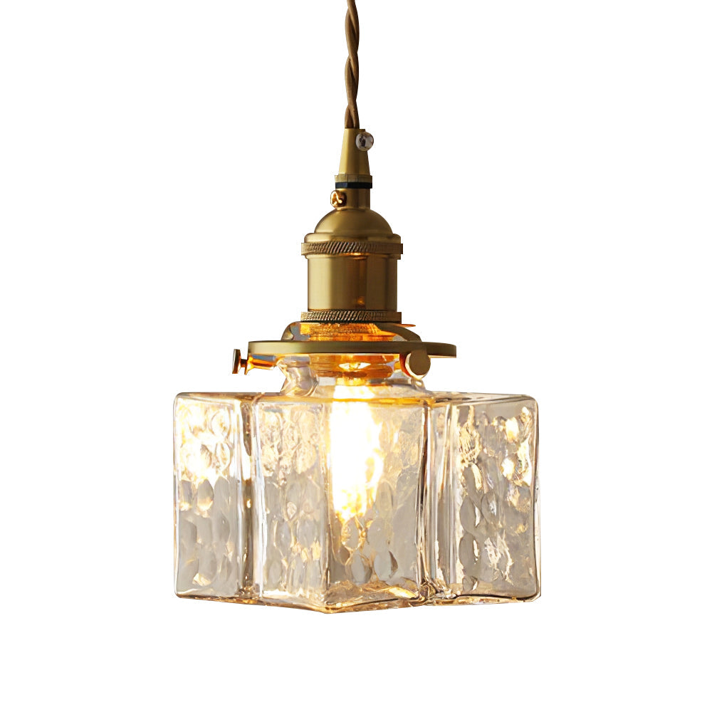 Jewel Glass Brass Pendant Light