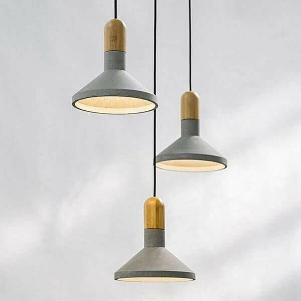 Justin - Wood Concrete Pendant Light