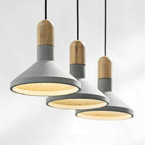 Justin - Wood Concrete Pendant Light