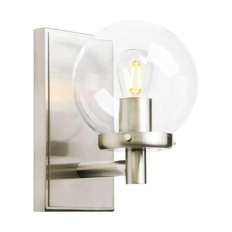 Knud - Industrial Wall Lamp with Glass Globe for Bathroom