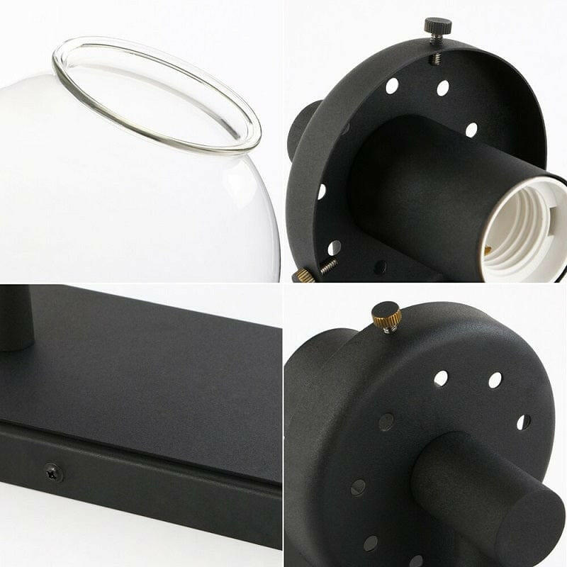 Knud - Industrial Wall Lamp with Glass Globe for Bathroom