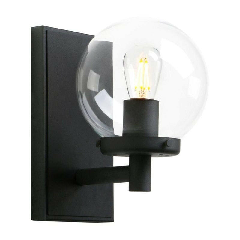 Knud - Industrial Wall Lamp with Glass Globe for Bathroom