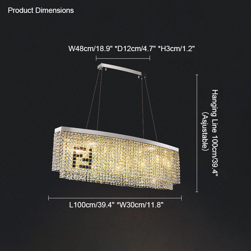 WOMO Oval Crystal Chandelier-WM2071b