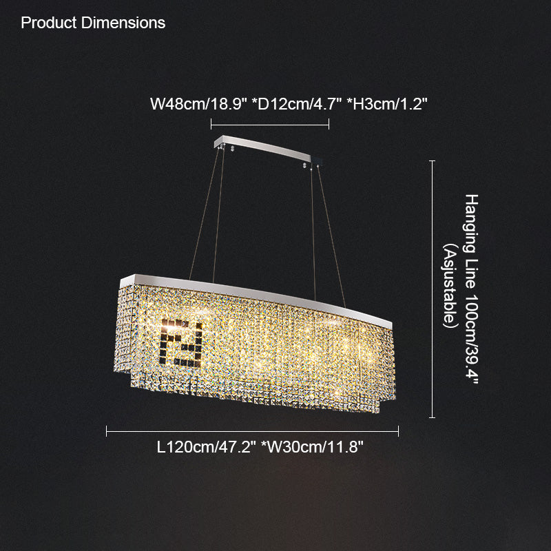 WOMO Oval Crystal Chandelier-WM2071b