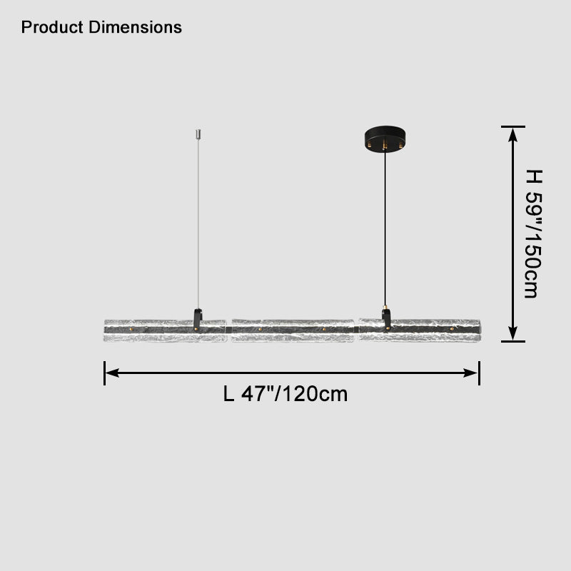 WOMO Oil Rubbed Bronze Linear Pendant Light-WM2332
