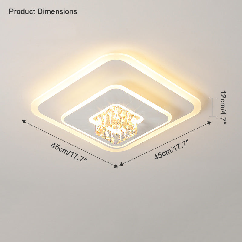 WOMO Low Profile Crystal Ceiling Light-WM1092