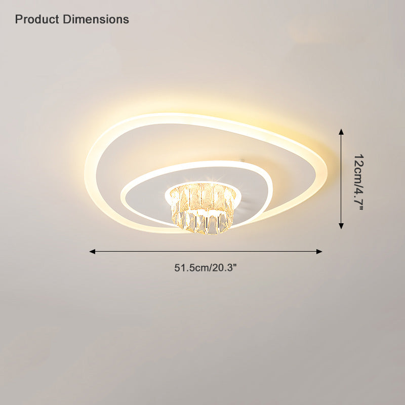 WOMO Low Profile Crystal Ceiling Light-WM1092