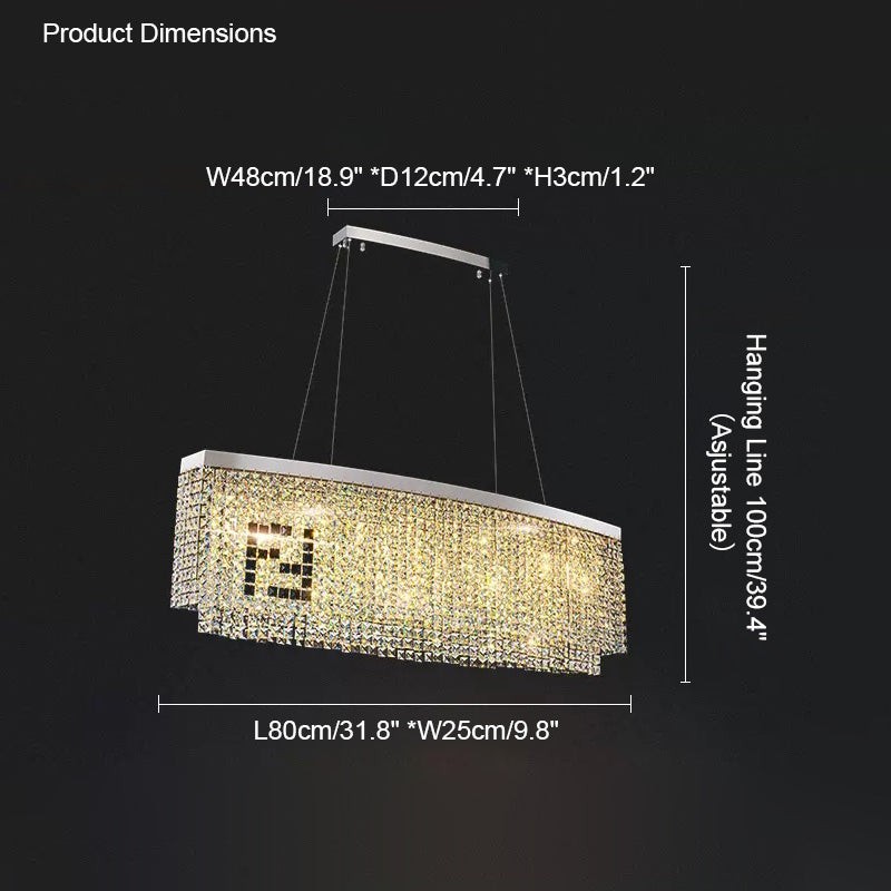 WOMO Oval Crystal Chandelier-WM2071b